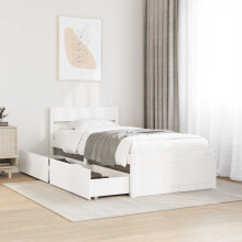 Berkfield Bed Frame without Mattress White 90x200 cm Solid Wood Pine