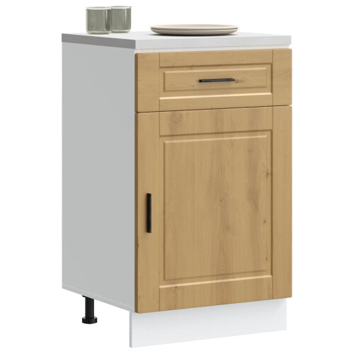 Berkfield Kitchen Base Cabinet†Porto Artisan Oak Engineered Wood