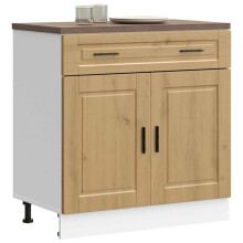 Berkfield Kitchen Base Cabinet†Porto Artisan Oak Engineered Wood