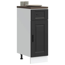 Berkfield Kitchen Base Cabinet†Porto Black Engineered Wood