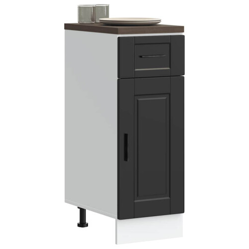 Berkfield Kitchen Base Cabinet†Porto Black Engineered Wood