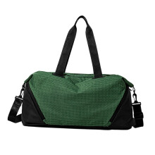 Large Nylon Gym Duffel Bag with Shoulder Strap, Multi Carry Weekender for Travel and Sports Green