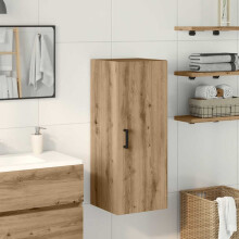 Berkfield Wall Mounted Cabinet Artisian Oak 34.5x34x90 cm Engineered Wood