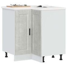 Berkfield Kitchen Corner Base Cabinet†Porto Concrete Grey Engineered Wood