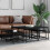 Berkfield Nesting Coffee Tables 5 pcs Black Engineered Wood 1