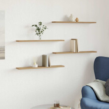 Berkfield Wall Shelves 4 pcs Artisan Oak 60x20x1.5 cm Engineered Wood