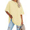 V Neck Short Sleeve Basic Tees Light Yellow M 1