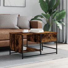 Berkfield Coffee Table Smoked Oak 85.5x51x45 cm Engineered Wood