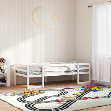 Berkfield Kids' Bed Frame without Mattress White 90x190 cm Single Solid Wood Pine