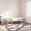Berkfield Kids' Bed Frame without Mattress White 90x190 cm Single Solid Wood Pine 1