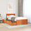 Berkfield Bed Frame without Mattress Wax Brown 75x190 cm Small Single Solid Wood Pine 1