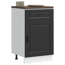Berkfield Kitchen Base Cabinet†Porto Black Engineered Wood
