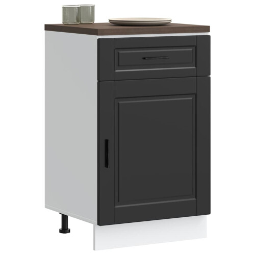 Berkfield Kitchen Base Cabinet†Porto Black Engineered Wood
