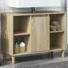 Berkfield Bathroom Cabinet Sonoma Oak 80x33x60 cm Engineered Wood