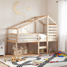 Berkfield Kids' Bed Roof 198x97x113 cm Solid Wood Pine