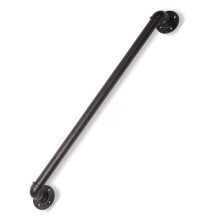 80cm Black Industrial Pipe Handrail, AntiSkid Wall Mounted Railing for Loft Stair and Corridor