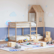 Berkfield Kids' Bed Roof 60x99x139.5 cm Solid Wood Pine