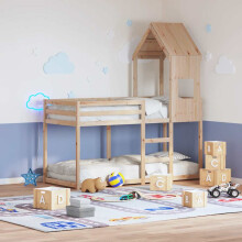 Berkfield Kids' Bed Roof 55x84x132 cm Solid Wood Pine