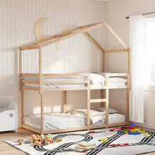 Berkfield Kids' Bed Roof 213x85.5x144.5 cm Solid Wood Pine