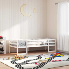 Berkfield Kids' Bed Frame without Mattress White 75x190 cm Small Single Solid Wood Pine