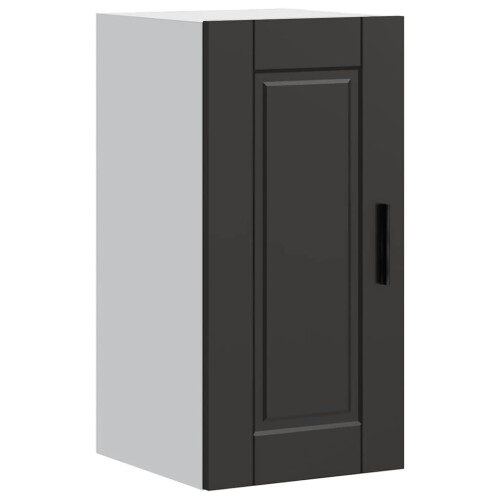 Berkfield Kitchen Wall Cabinet†Porto Black Engineered Wood