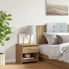Berkfield Bedside Cabinet Artisan Oak 40x30x39 cm Engineered Wood