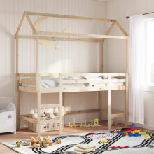 Berkfield Kids' Bed Roof 217x95.5x159 cm Solid Wood Pine
