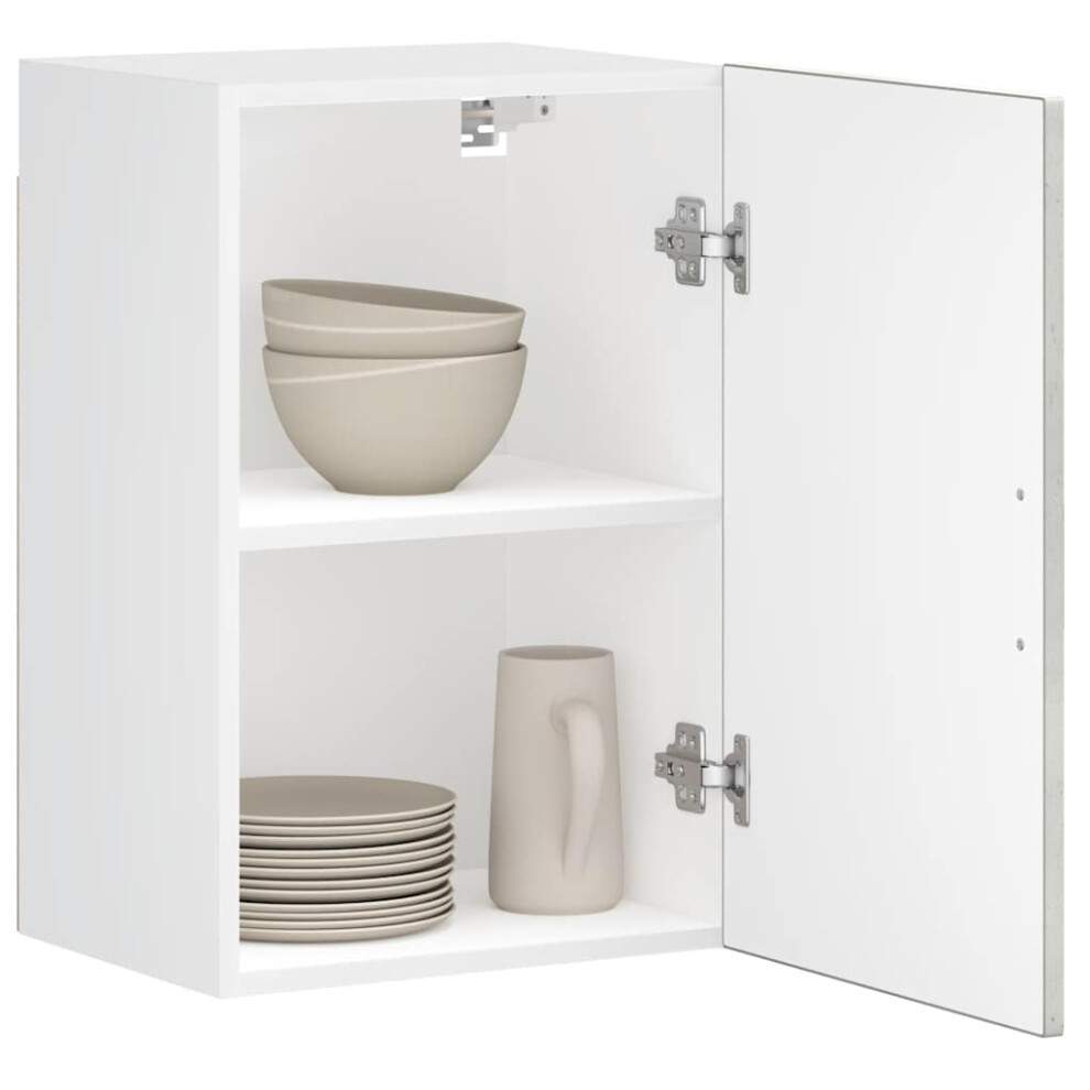 Berkfield Kitchen Wall Cabinetâ Porto Concrete Grey Engineered Wood 786420324345