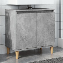 Berkfield Sink Cabinet Concrete Grey 58x33x60 cm Engineered Wood