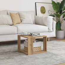 Berkfield Coffee Table Artisan Oak 40x40x30 cm Engineered Wood