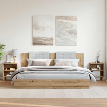 Berkfield Bedside Cabinets 2 pcs Artisan Oak 40x30x50 cm Engineered Wood