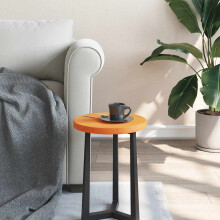 Berkfield Table Top Round Wax Brown ò30x2.5 cm Solid Wood Pine