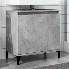 Berkfield Sink Cabinet Concrete Grey 58x33x60 cm Engineered Wood