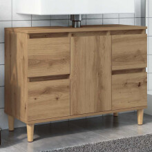 Berkfield Sink Cabinet Artisan Oak 80x33x60 cm Engineered Wood