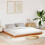 Berkfield Bed Frame without Mattress Wax Brown 200x200 cm Solid Wood Pine 1