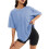 V Neck Short Sleeve Basic Tees Light  XL 1