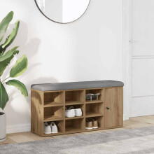 Berkfield Shoe Bench Artisan Oak 102x32x50 cm Engineered Wood