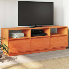 Berkfield TV Cabinet Wax Brown 140x37x50 cm Solid Wood Pine