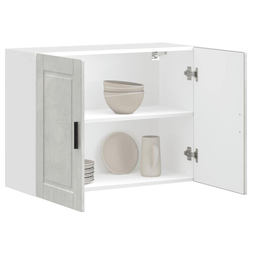 Berkfield Kitchen Wall Cabinet Porto Concrete Grey Engineered Wood