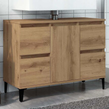 Berkfield Sink Cabinet Artisan Oak 80x33x60 cm Engineered Wood