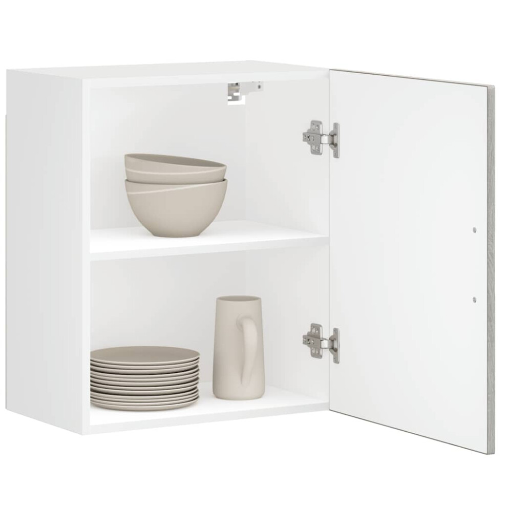 Berkfield Kitchen Wall Cabinetâ Porto Grey Sonoma Engineered Wood 5720204572916