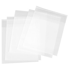 50pcs Transparent Zipper Storage Bags for Clothes, Reusable Frosted Resealable Packing Pouches for Travel and Garments