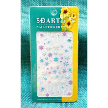 Christmas Nail Stickers 5DK122 SelfAdhesive Santa Claus Nail Decals with Instant 5D Texture for Holiday Manicure