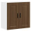 Berkfield Kitchen Wall Cabinet Porto Brown Oak Engineered Wood 1
