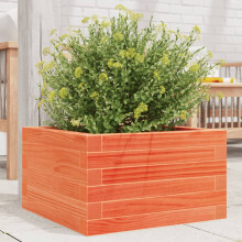 Berkfield Garden Planter Wax Brown 40x40x23 cm Solid Wood Pine