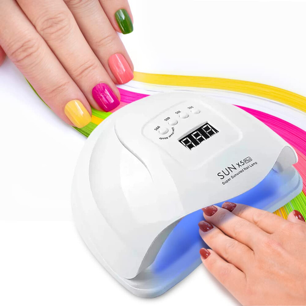 Professional UV LED Nail Lamp 80W Gel Polish Dryer with Smart Infrared Sensor and LCD Timer