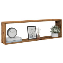 Berkfield Wall Cube Shelves 4 pcs Old Wood 100x15x30 cm Engineered Wood