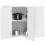 Berkfield Kitchen Wall Corner Cabinet "Porto" Concrete Grey Engineered Wood 1