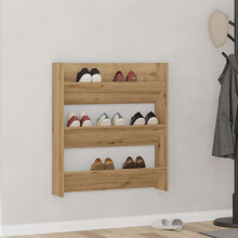 Berkfield Wall Shoe Cabinet Artisan Oak 80x18x90 cm Engineered Wood