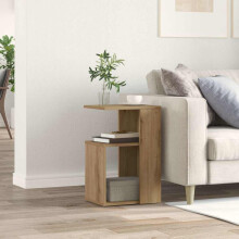 Berkfield Side Table Artisan Oak 36x30x56 cm Engineered Wood